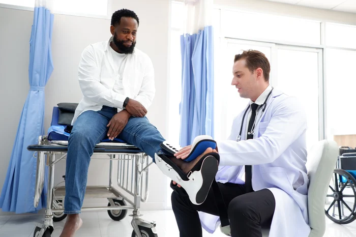 Photo-Communicating-with-a-Patient-About-At-Work-Injury-Rehab
